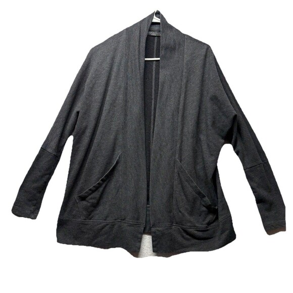 Prana Sweaters - prAna Centerpiece Wrap Sweater Cardigan Gray Organic Cotton Size Medium Womens